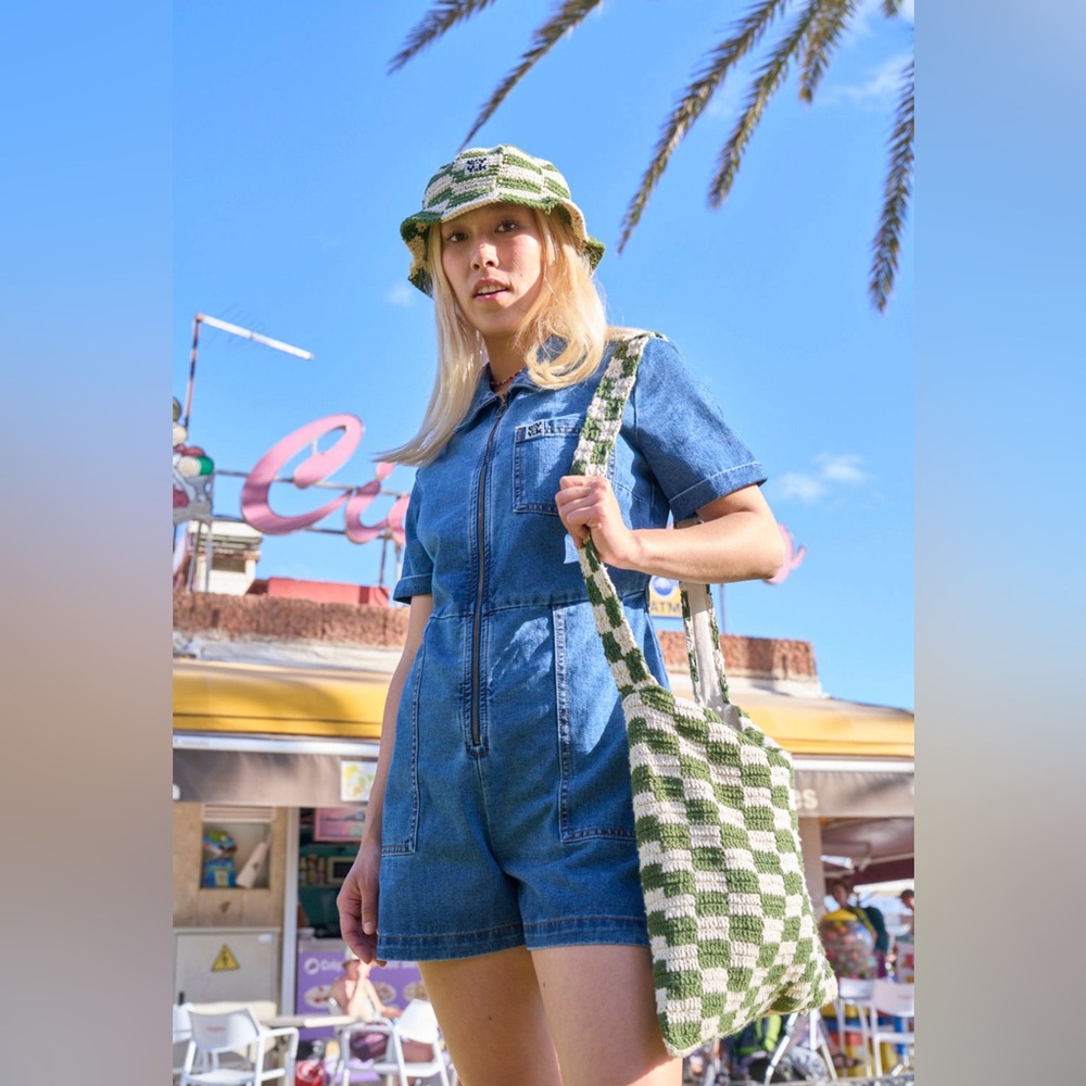 Lucky and Yak denim jumpsuit shorts